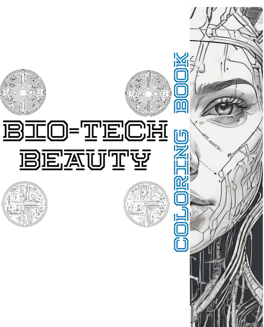 Bio-Tech Beauty: Line Art Coloring Book